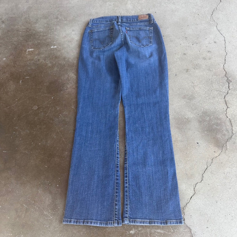 Levi's 529 Curvy Bootcut Jeans Women 6M Blue Excellent Mid Rise Stretch Denim